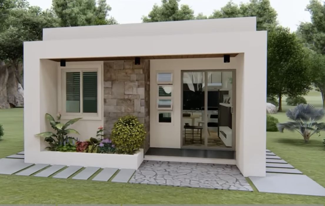 Inspirasi denah rumah minimalis 2 kamar 6×8 yang efisien